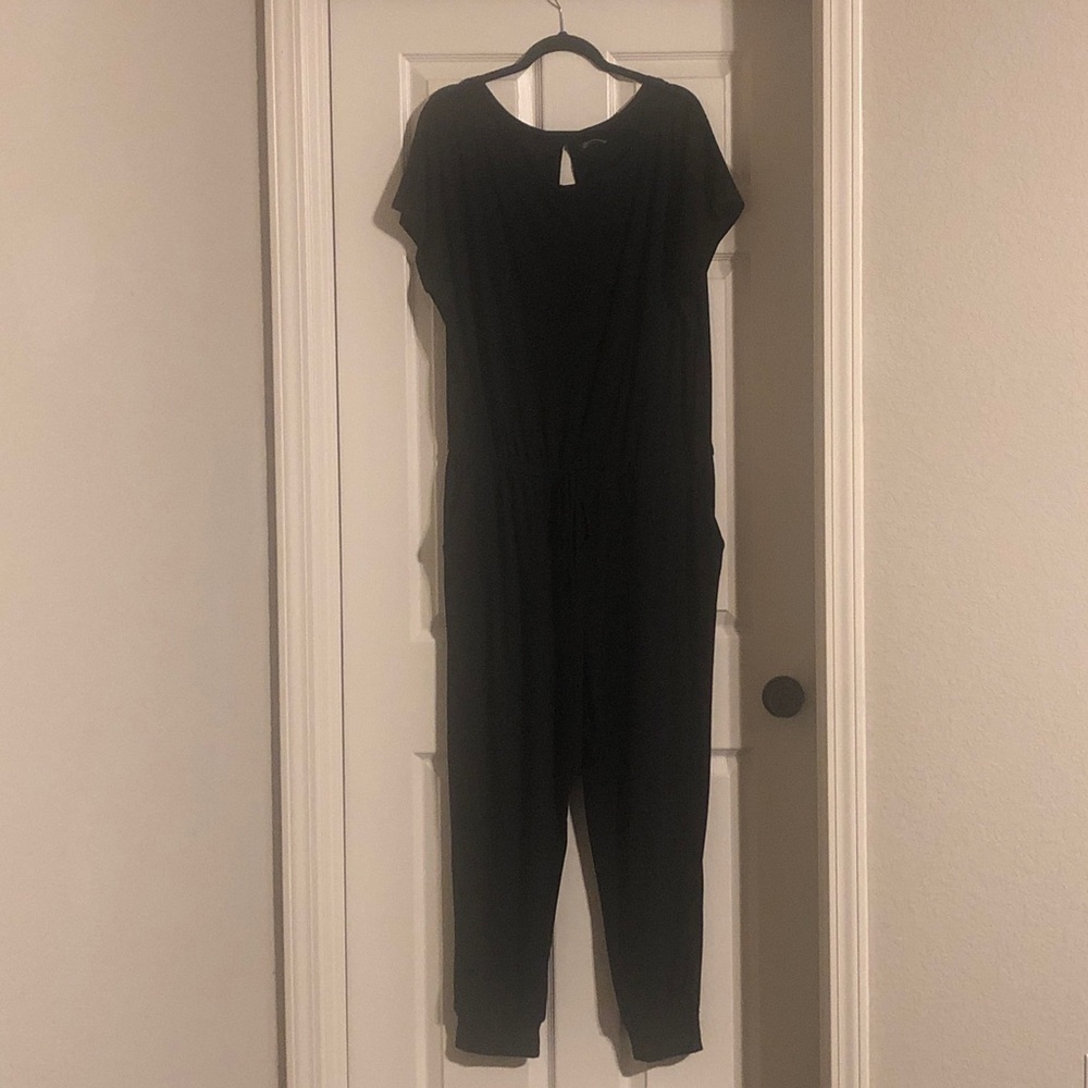 Pretty Garden cinched drawstring waist black jogger style jumper w‎ pockets XXXL